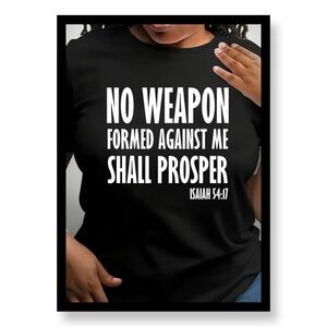 Black Graphic T-Shirt with Bold White Text